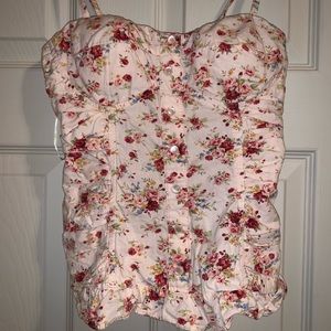 Flower Patterned Dressy Top